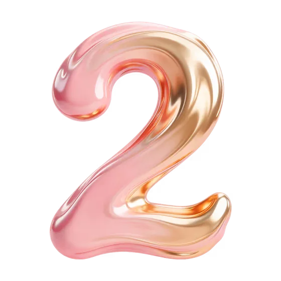Shiny Rose Gold Liquid Number Two