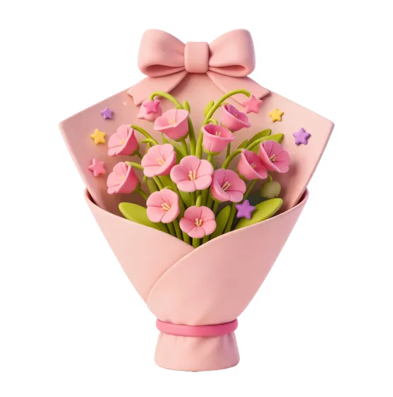 Charming Clay Style Pink Flower Arrangement