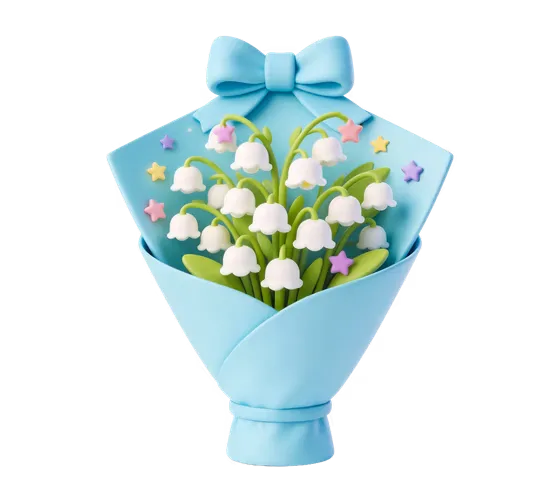 Cute 3D Lily Valley Celebration Bouquet