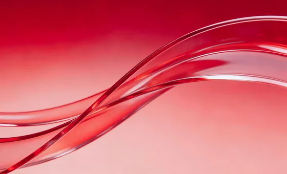 Glossy Red Abstract Wavy Pattern Background