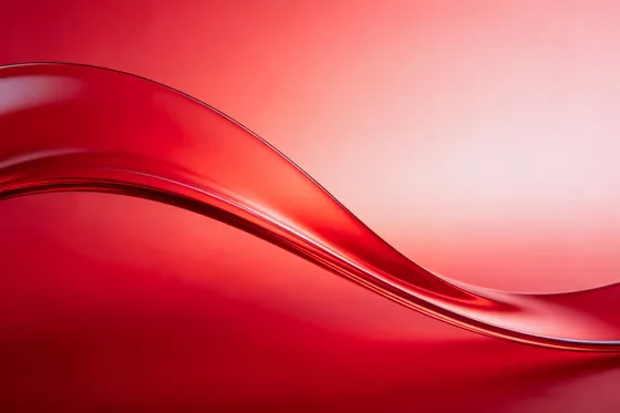 Vibrant Red Abstract Flowing Wave Background