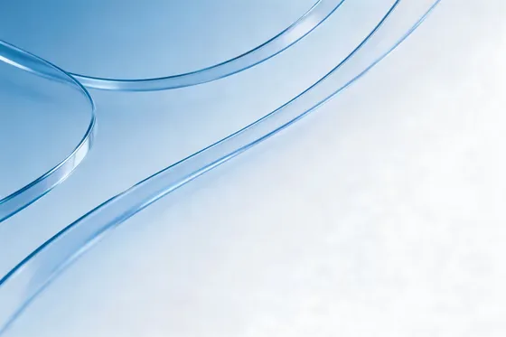 Abstract Blue Fluid Glass Waves Background