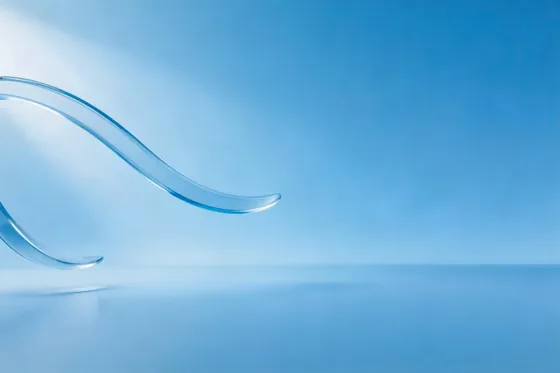 Elegant Abstract Blue Light Curves