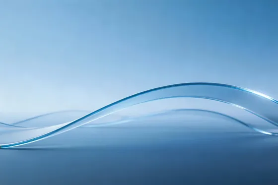 Abstract Blue Wave Modern Light Flow