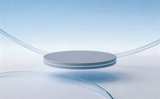 Sleek Abstract Blue Technology Display Podium