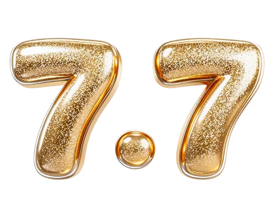 Golden Glittery 7.7 Shopping Sale Concept