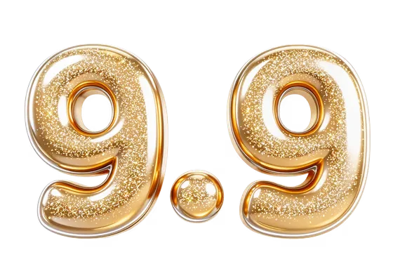Sparkling Golden 9.9 Sale Celebration