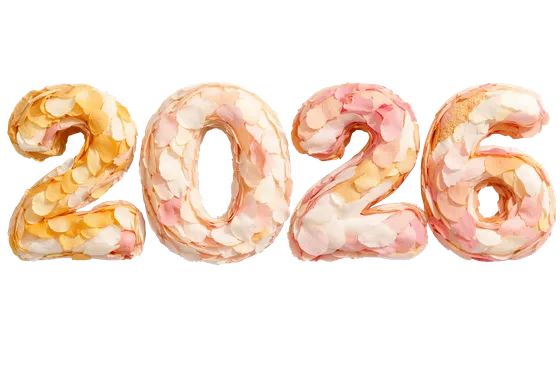 Elegant 2026 Numbers Crafted From Petals