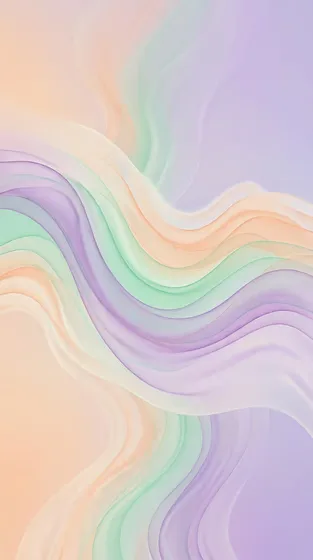 Gentle Abstract Flowing Pastel Color Waves