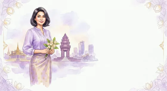 Cambodian Lady Welcomes You to Asia