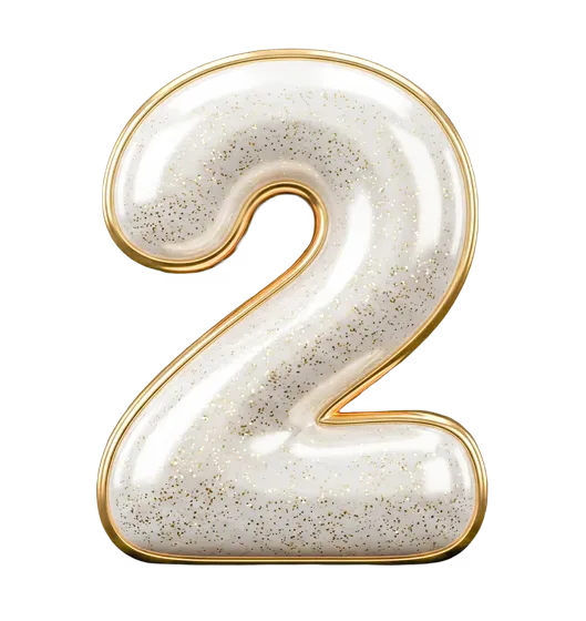 Sparkling White Gold Number Two Element