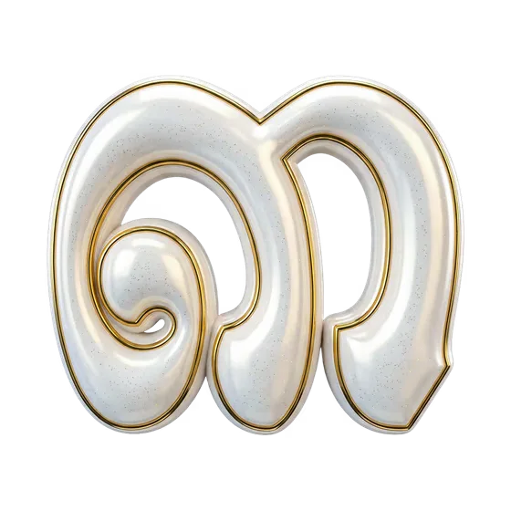 Khmer Number 3 Gold Luxury 3D Render