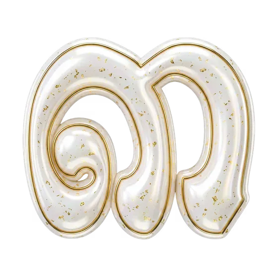 Khmer Number 3 Gold Luxury 3D Render