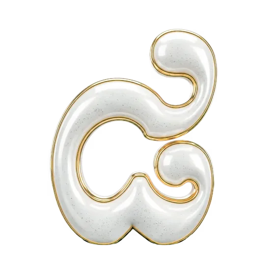 Khmer Number 8 Gold Luxury 3D Render