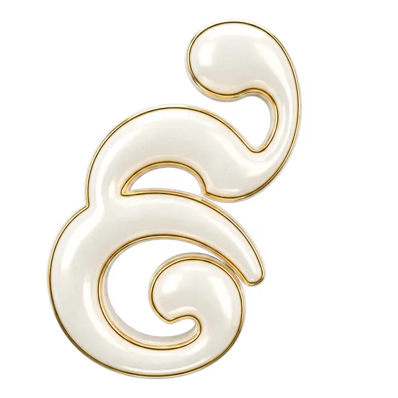 Khmer Number 9 Gold Luxury 3D Render