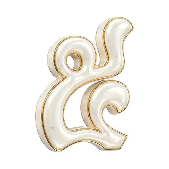 Number 5 Gold Luxury 3D Render