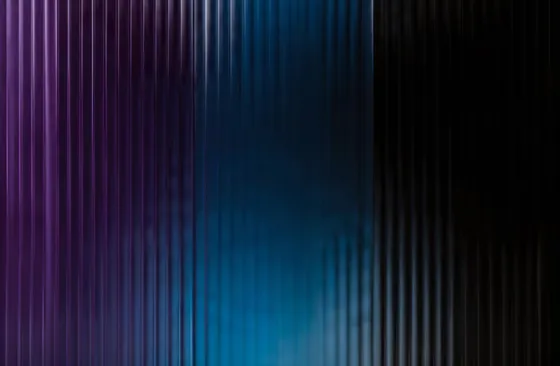 Reflective Grooved Surface Abstract Color Gradient