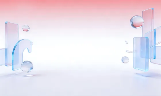 Elegant Abstract Clear Glass Objects Background