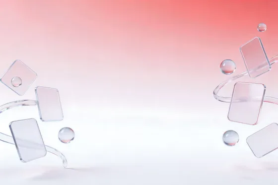 Modern Abstract Glass Shapes Light Background