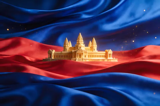 Golden Khmer Temple Cambodian  Background