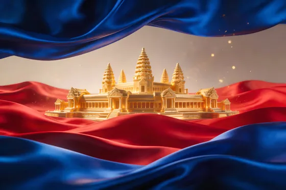 Majestic Golden Angkor Wat Cambodian Heritage