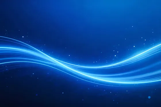 Abstract futuristic technology background with flowing light wave