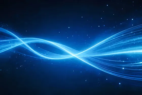 Abstract futuristic technology background with flowing light wave