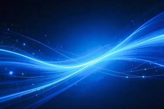 Abstract futuristic technology background with flowing light wave