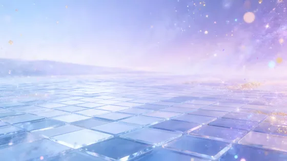 Blue And White Tiled Floor With Lot Of Small Squares
