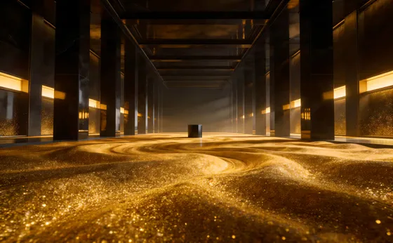Room With Lot Of Gold Glitter
