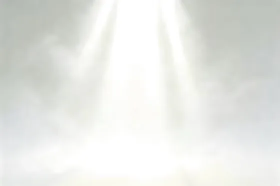 White Light Shining Over A Field