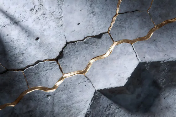Wall With Gold Leaf