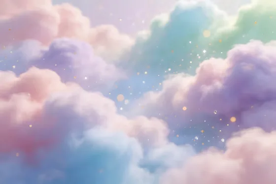 Sky With Clouds And Stars