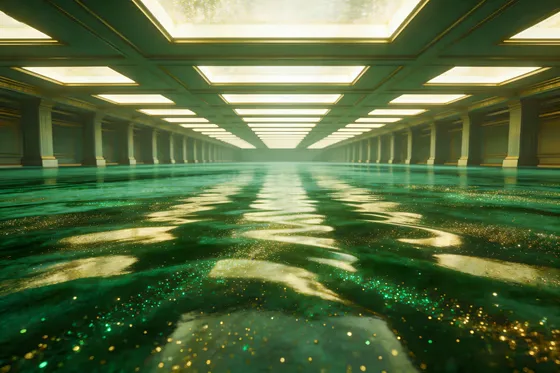Large Room With Lot Of Green Water