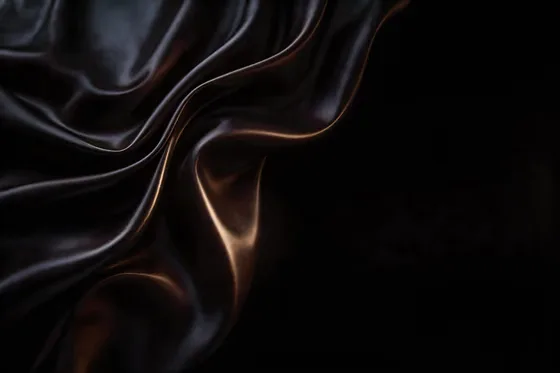 Black Silk Fabric With Dark Background