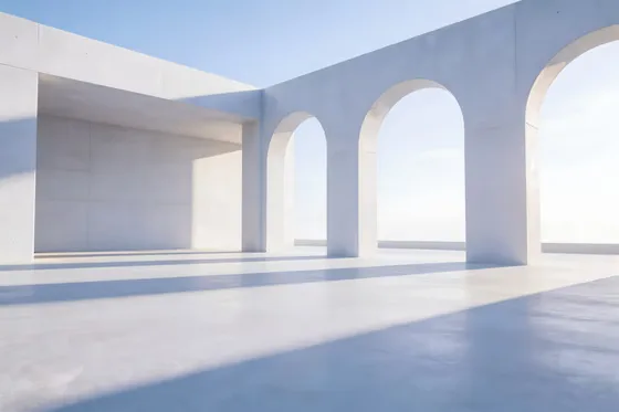 White Building Withrches And Windows