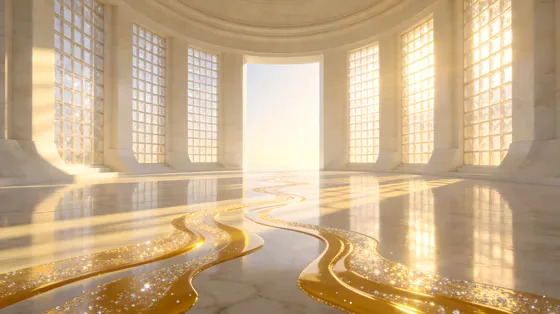 Large White Marble Floor