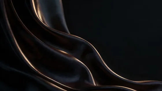 Black Background With Dark Brown Silk