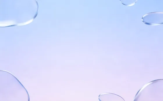 Water Bubbles On A Blue Background