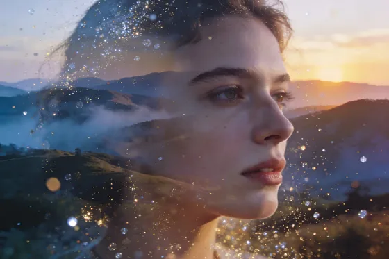 Woman With Blury Face