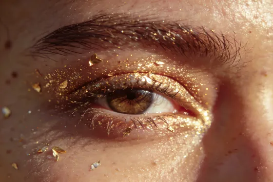 Person'S Eye With Glitter All Over It