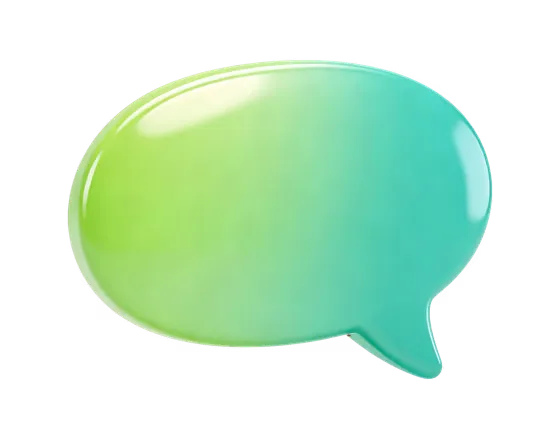Green Speech Bubble Isolated On Transparent Background