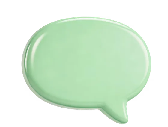 Green Speech Bubble Isolated On Transparent Background
