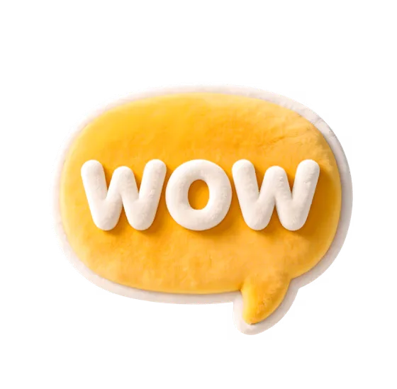 Wow Bubble - Yellow - 1 Isolated On Transparent Background