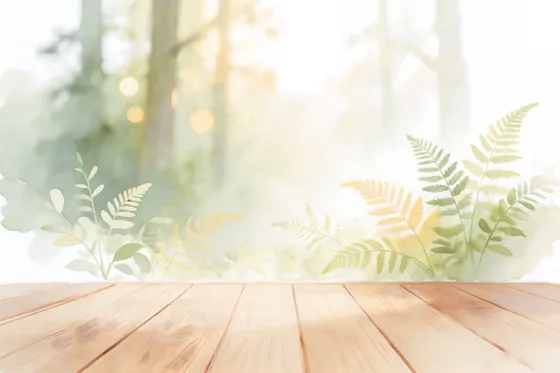 Wooden Table With Blurred Background