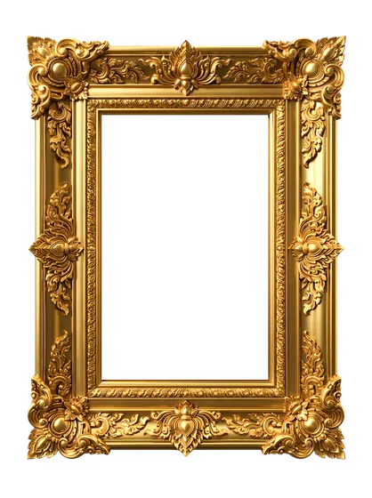 Ornate Golden Khmer Style Decorative Picture Frame