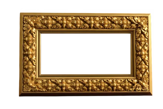 Ornate Gold Traditional Khmer Floral Picture Frame