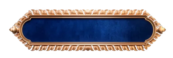 Ornate Rose Gold Khmer Frame with Blue Center