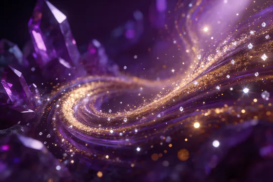 Purple And Gold Glitter Wallpaper
