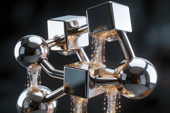 Group Of Cubes With Lot Of Gold And Silver